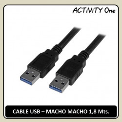 CABLE USB TIPO A-A M-M 1,8Mts