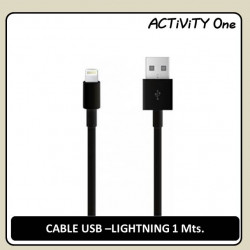 CABLE USB A LIGHTNING NEGRO 1M